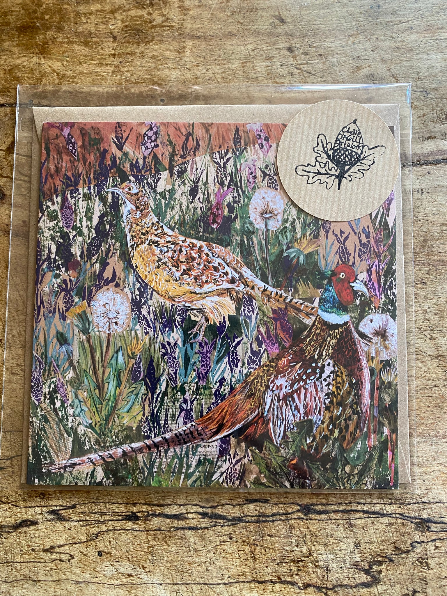 Lavender Garden - Square Blank Greeting Card