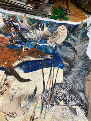 The Fox and the Owl - Fine Art Giclée Print