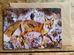 A5 Winter Fox- Blank Greeting Card