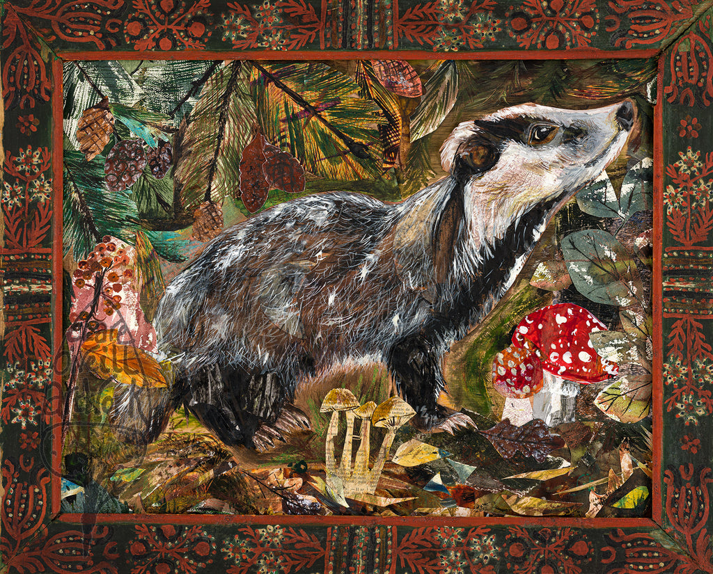 Winter Badger - Fine Art Giclée Print
